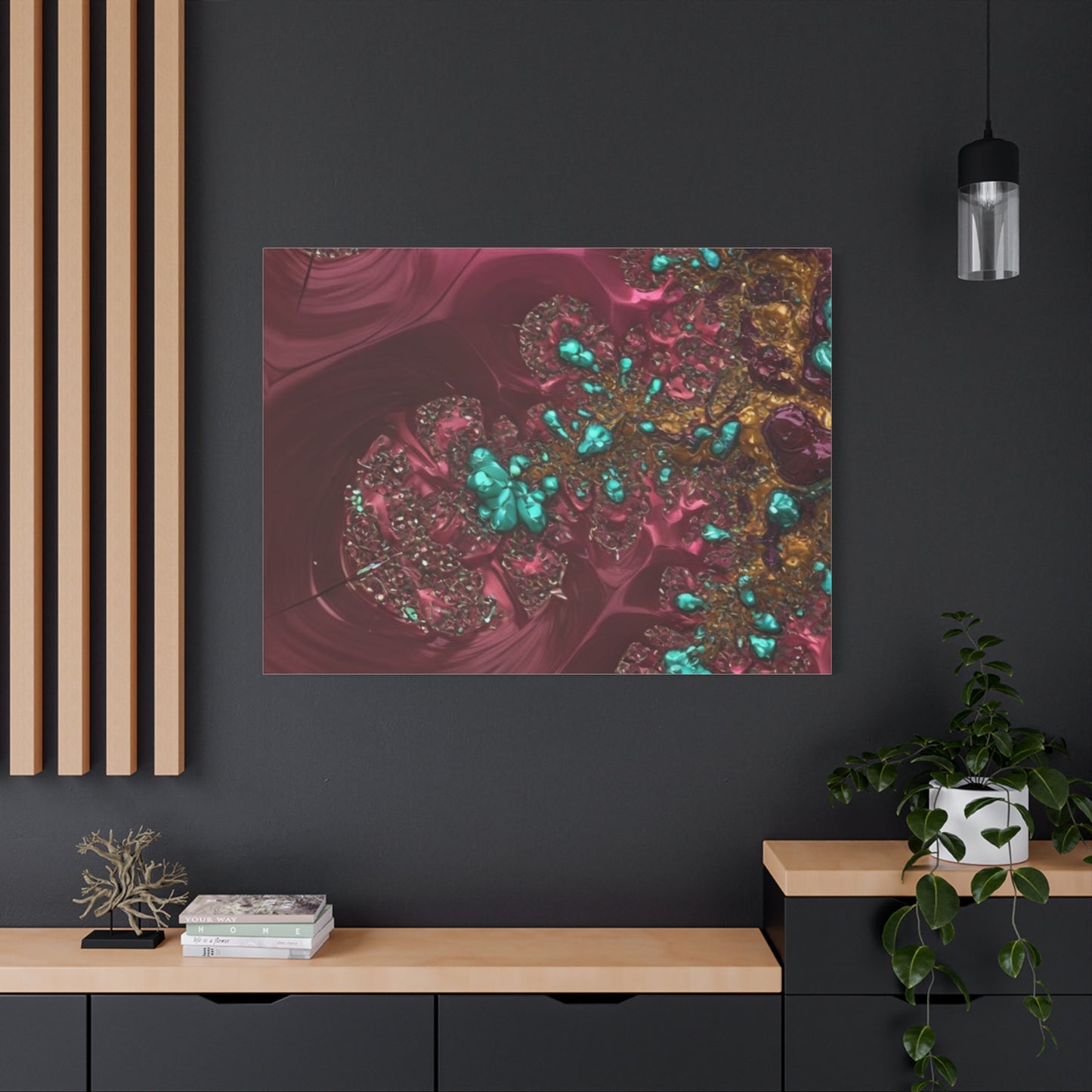 Abstract Art Canvas Print - Vibrant Fractal Design for Home Decor