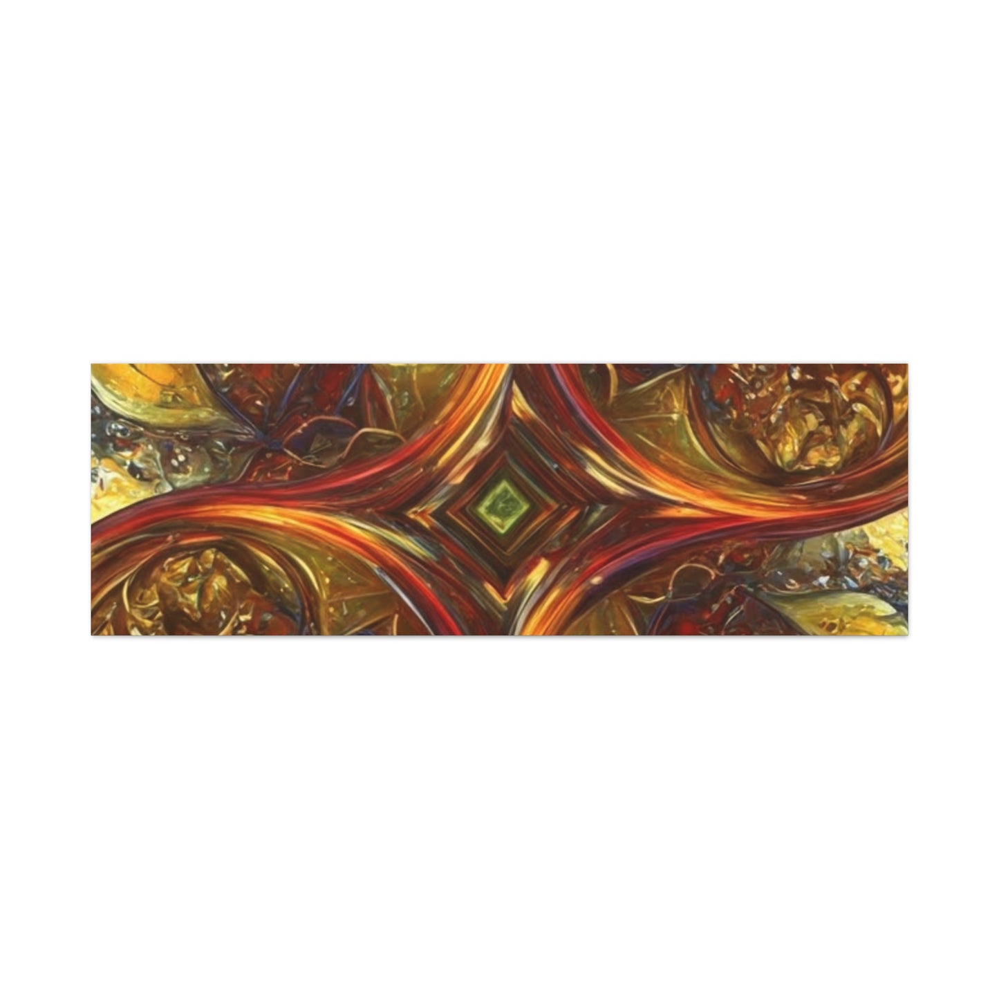 Abstract Art Matte Canvas Wall Decor - Vibrant Fractal Design, Colorful Home Accent