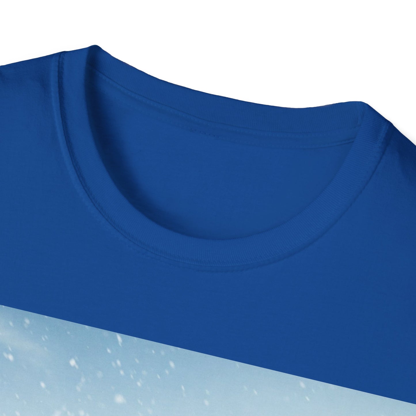 UK - Skiing Zombie Unisex Softstyle T-Shirt - Perfect for Winter Fun & Halloween Enthusiasts
