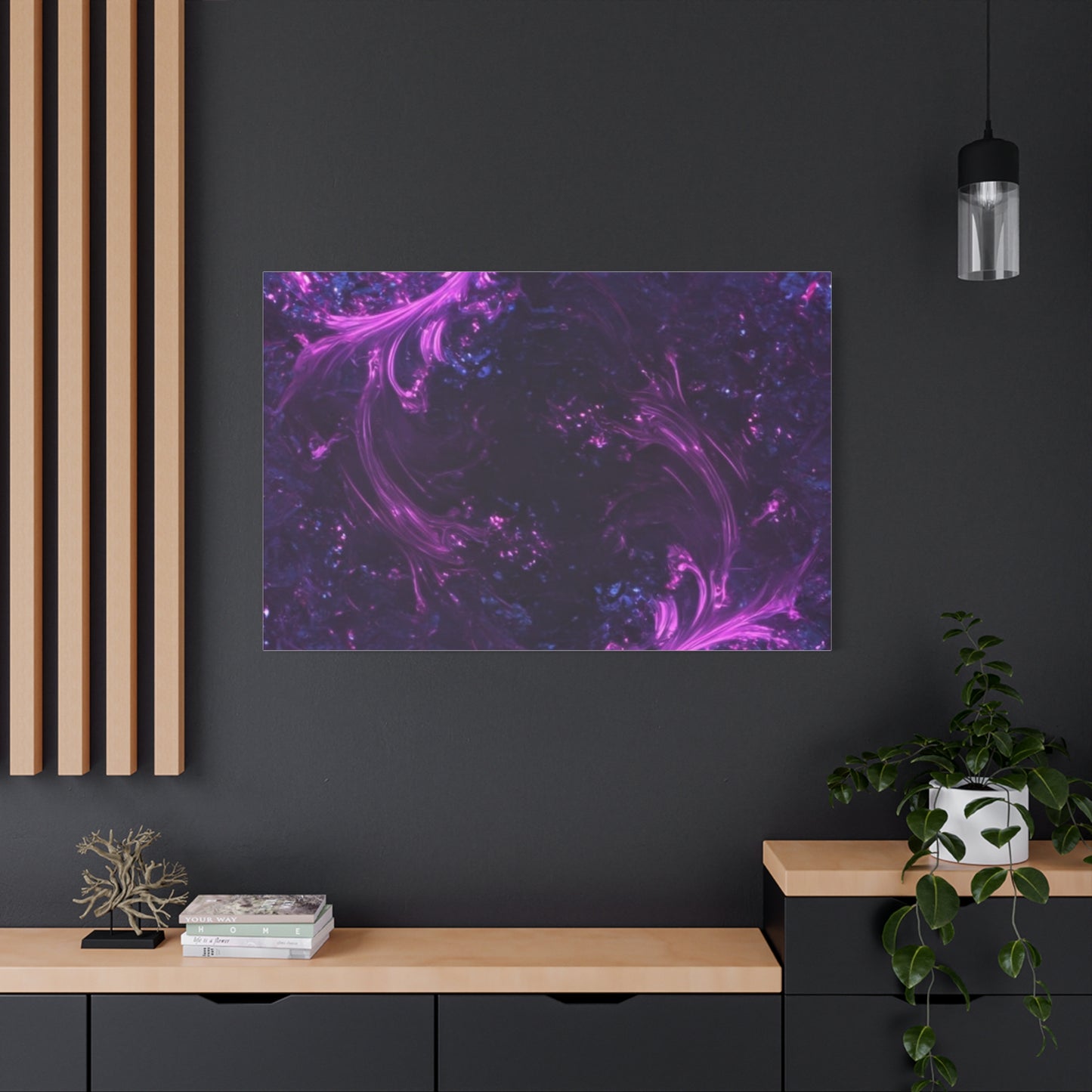 Abstract Purple Fractal Canvas Print - Artistic Wall Décor