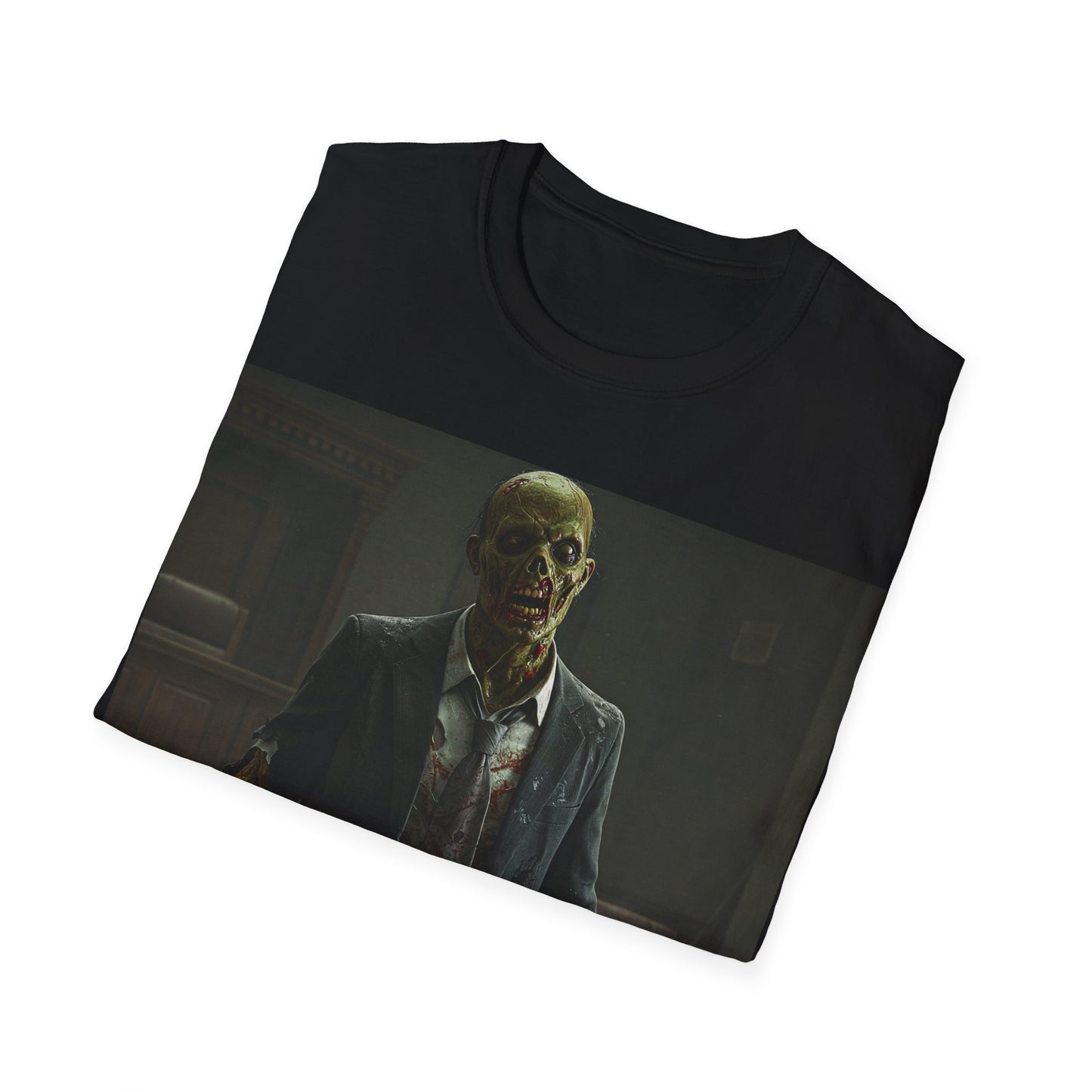 Apocalyptic Portrait Tee, bold, decaying zombie graphic