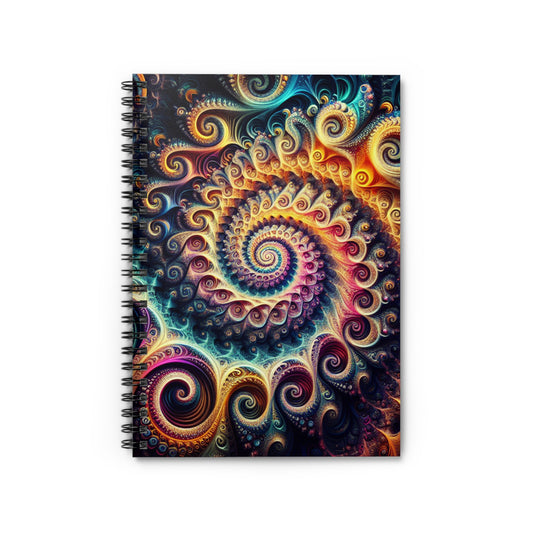 Vibrant Spiral Art Spiral Notebook - Ruled Lines for Creative Minds