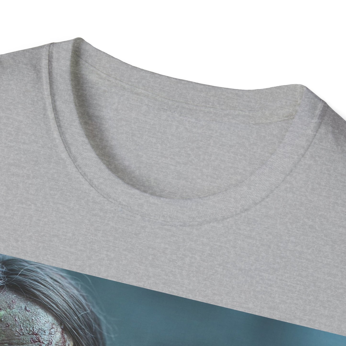 UK - Zombie Cat Lover Apocalyptic Portrait Tee, bold, decaying zombie graphic