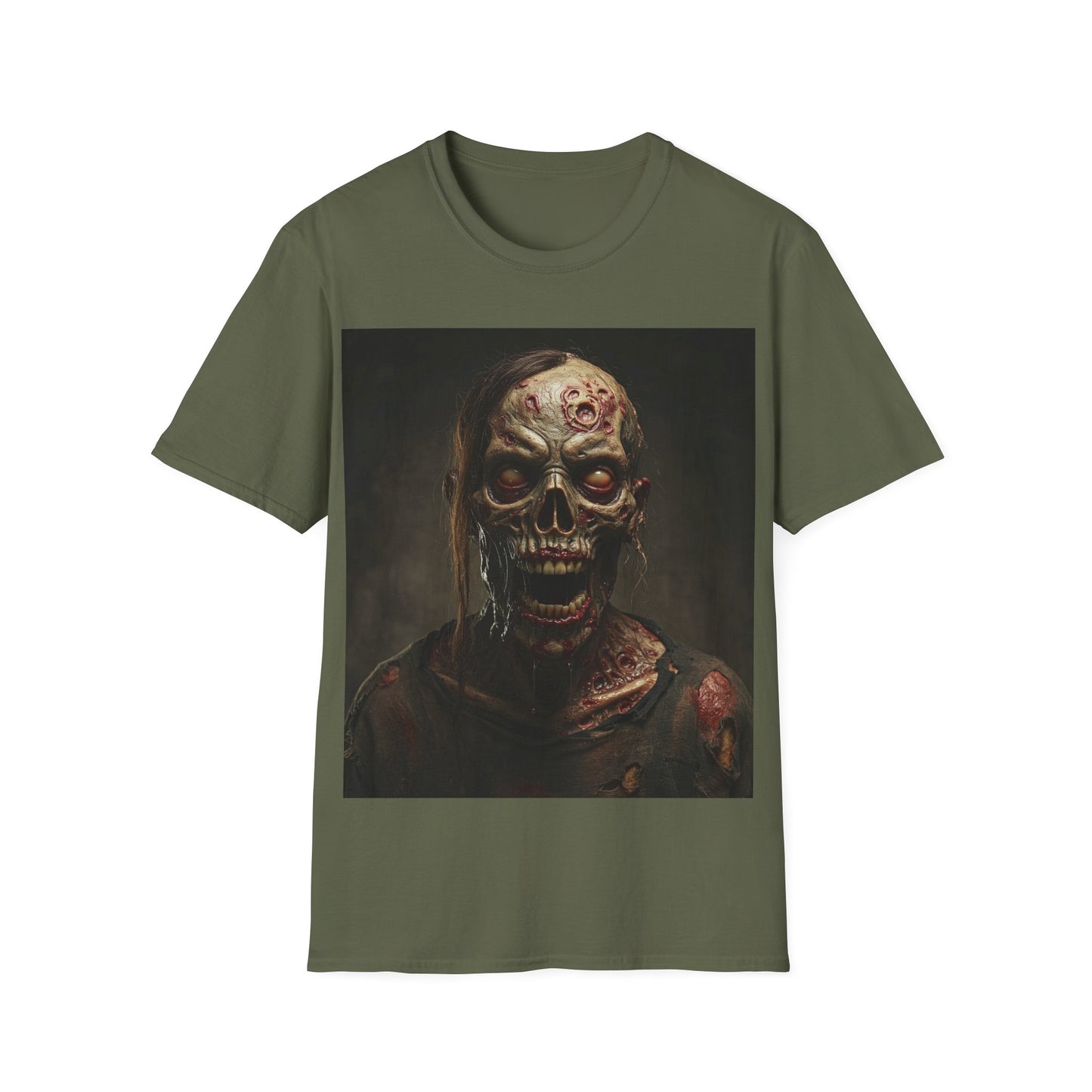 UK - Zombie Graphic Apocalyptic Portrait Tee, bold, decaying zombie graphic