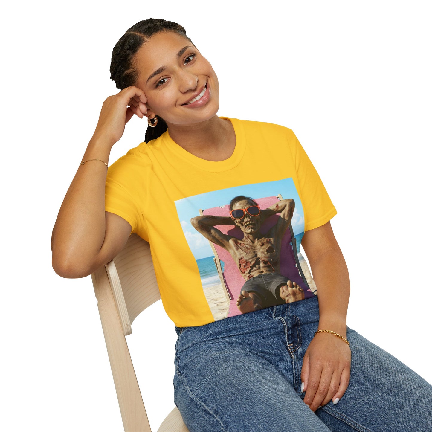 Beach Vibes Skeleton Unisex T-Shirt - Cool Summer Graphic Tee