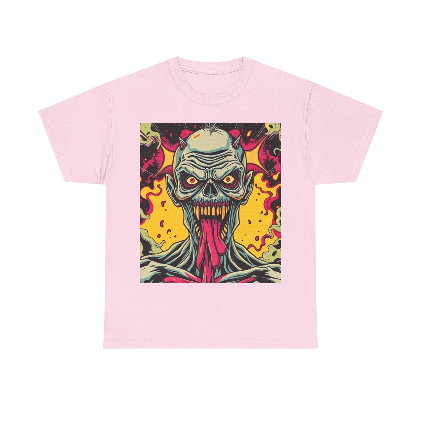 UK - Unisex Heavy Cotton Tee - Retro Horror Art Graphic Tee
