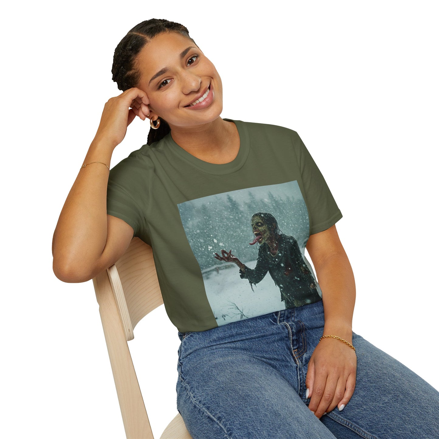 Chilling Horror Graphic Tee - Unisex Softstyle T-Shirt with Spooky Design
