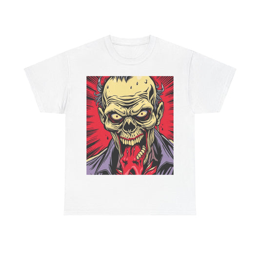 UK - Unisex Heavy Cotton Tee - Horror Skull Graphic Tee