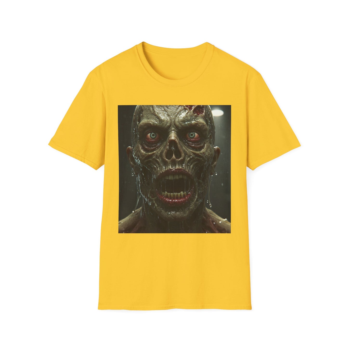 Apocalyptic Portrait Tee, bold, decaying zombie graphic