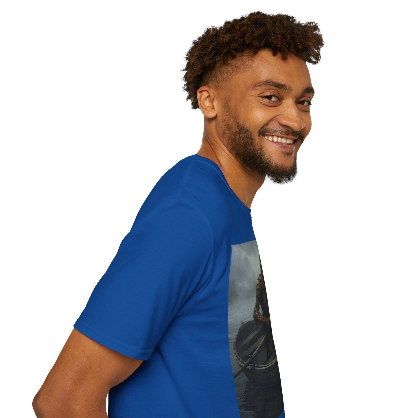 Zombie Rowboat Unisex Softstyle T-Shirt - Spooky Graphic Tee for Halloween Fans