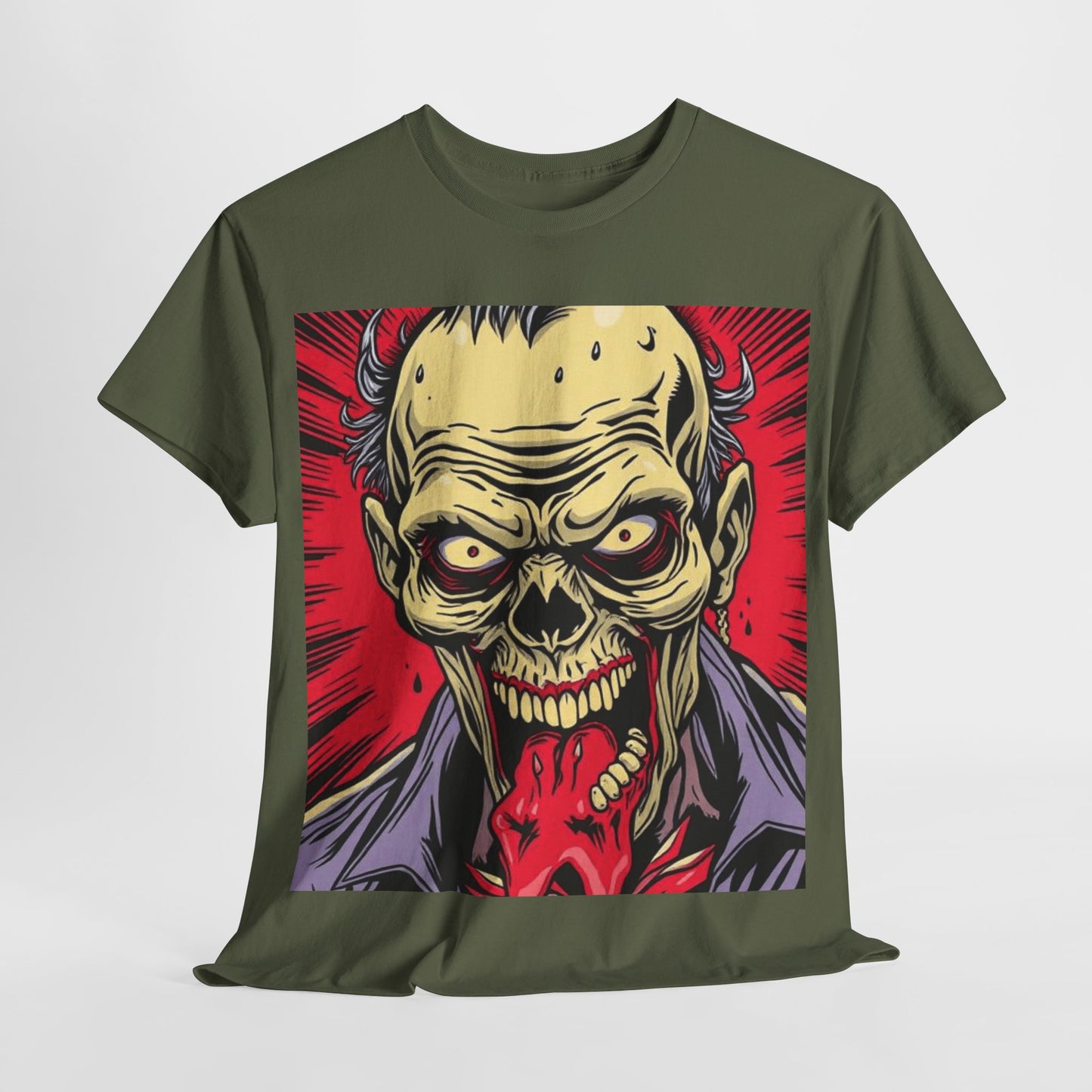 UK - Unisex Heavy Cotton Tee - Horror Skull Graphic Tee