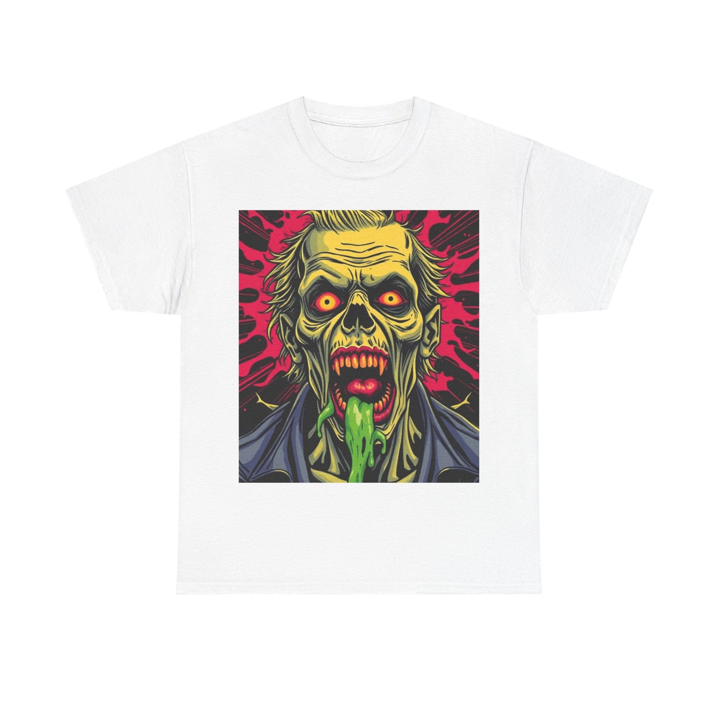 UK - Zombified Horror Unisex Heavy Cotton Tee - Perfect for Halloween, Parties & Casual Wear