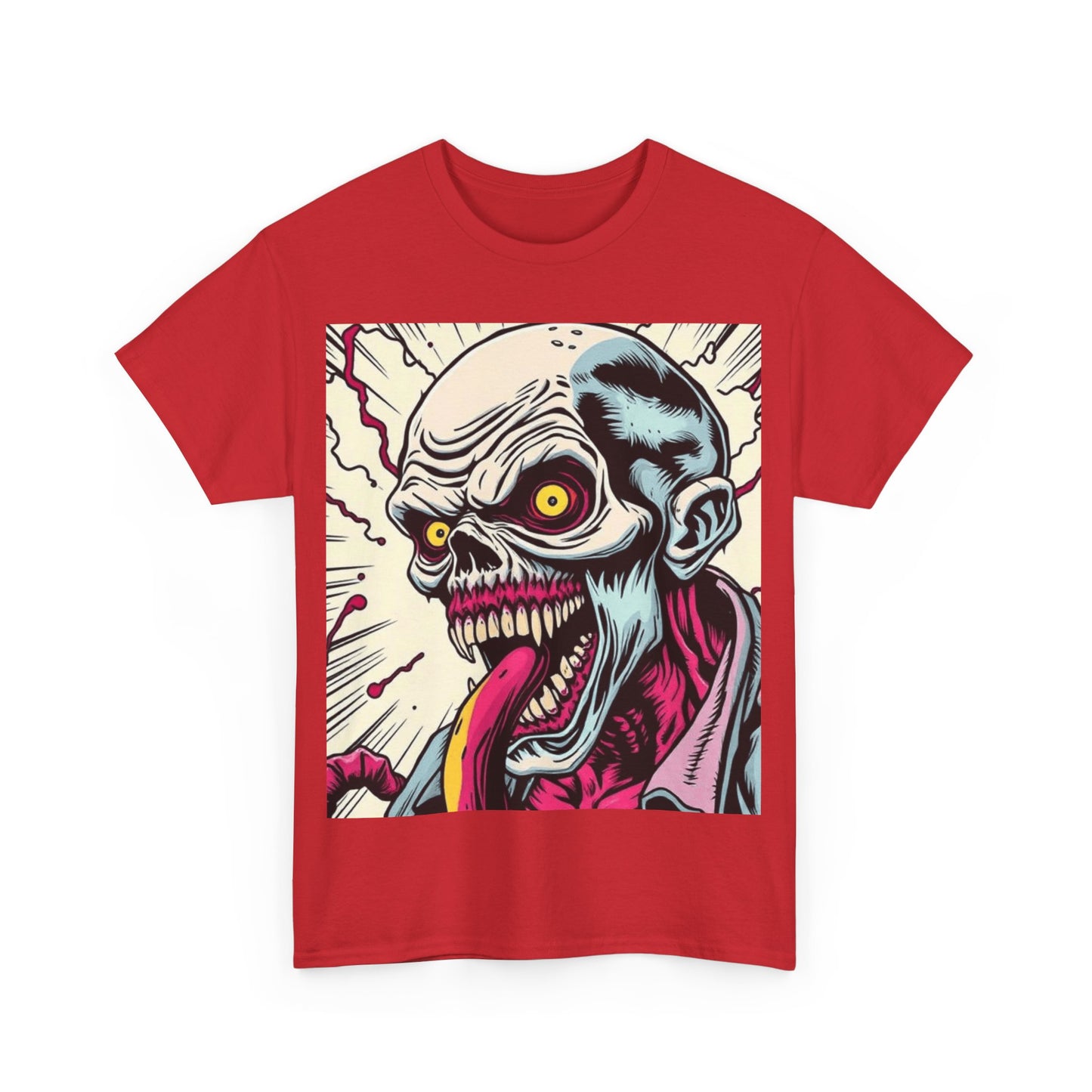 UK - Zombie Graphic Tee - Unisex Heavy Cotton T-Shirt for Halloween and Horror Fans