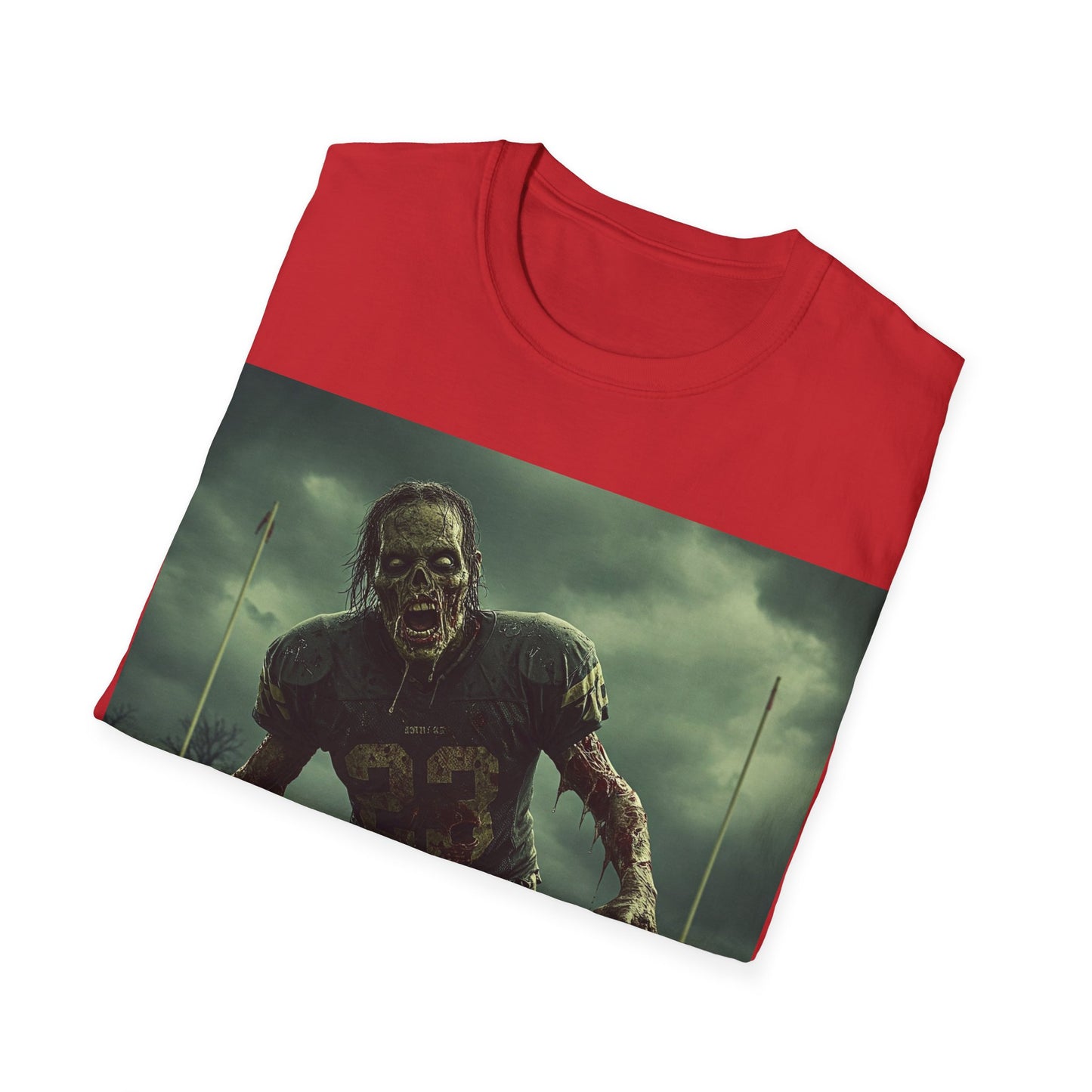 UK - Zombie Football Unisex Softstyle T-Shirt - Perfect for Halloween Fans