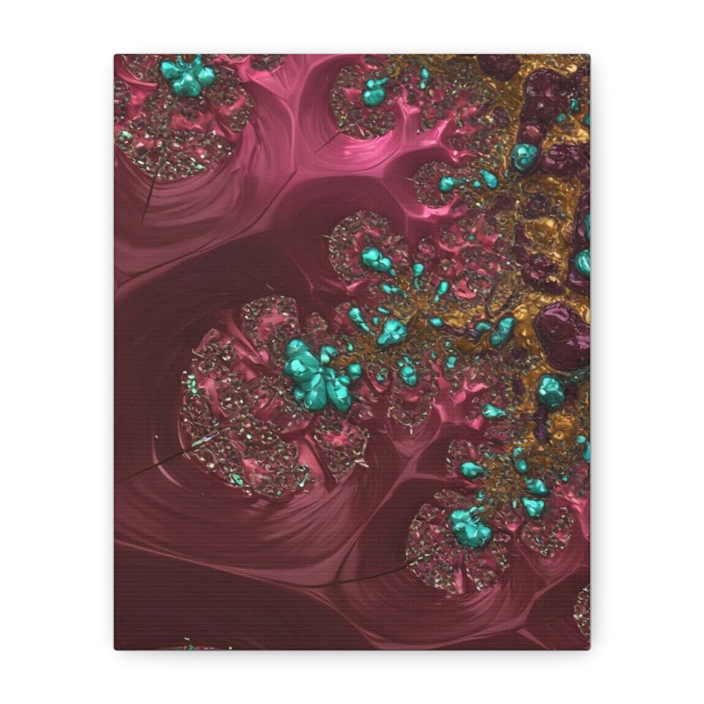Abstract Art Canvas Print - Vibrant Fractal Design for Home Decor