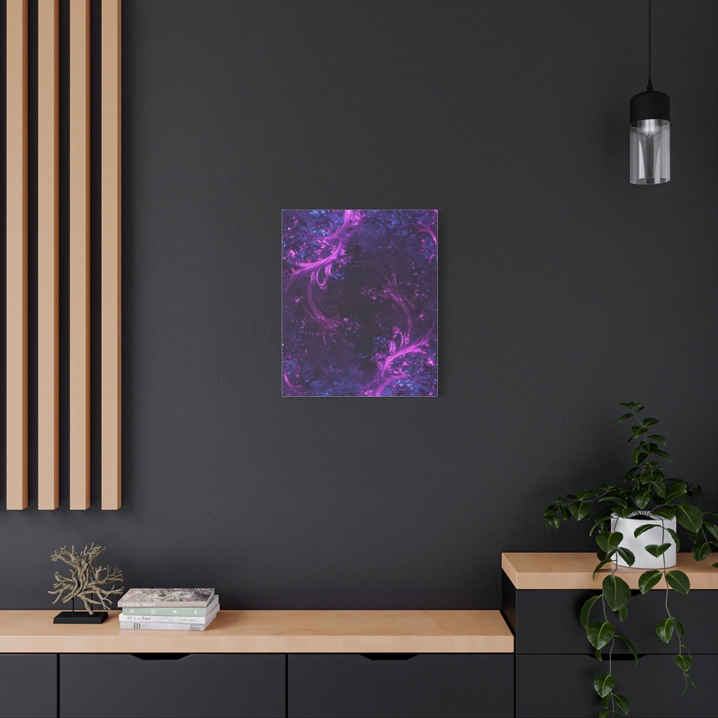 Abstract Purple Fractal Canvas Print - Artistic Wall Décor