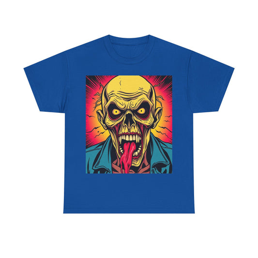 UK - Unisex Heavy Cotton Tee - Graphic Skull Design for Halloween Lovers