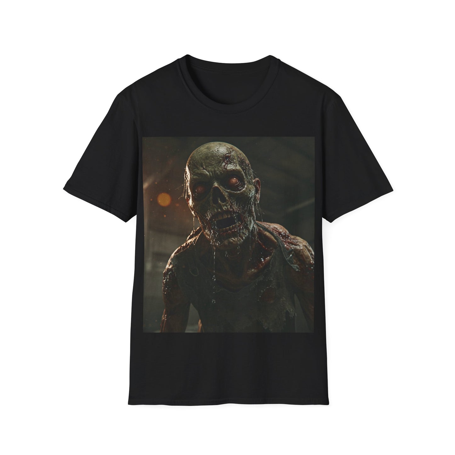 UK - Unisex Zombie Graphic Softstyle T-Shirt | Perfect for Halloween & Horror Fans