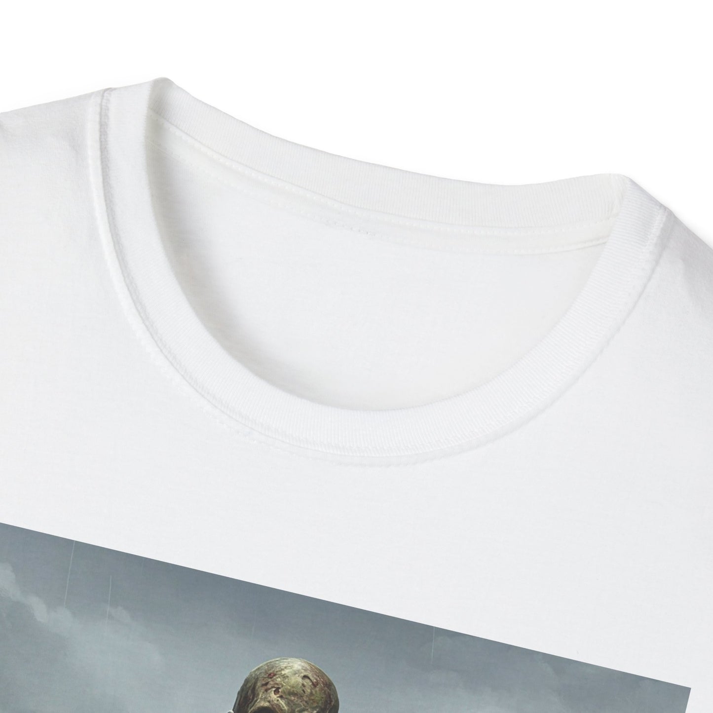 Zombie Rowboat Unisex Softstyle T-Shirt - Spooky Graphic Tee for Halloween Fans