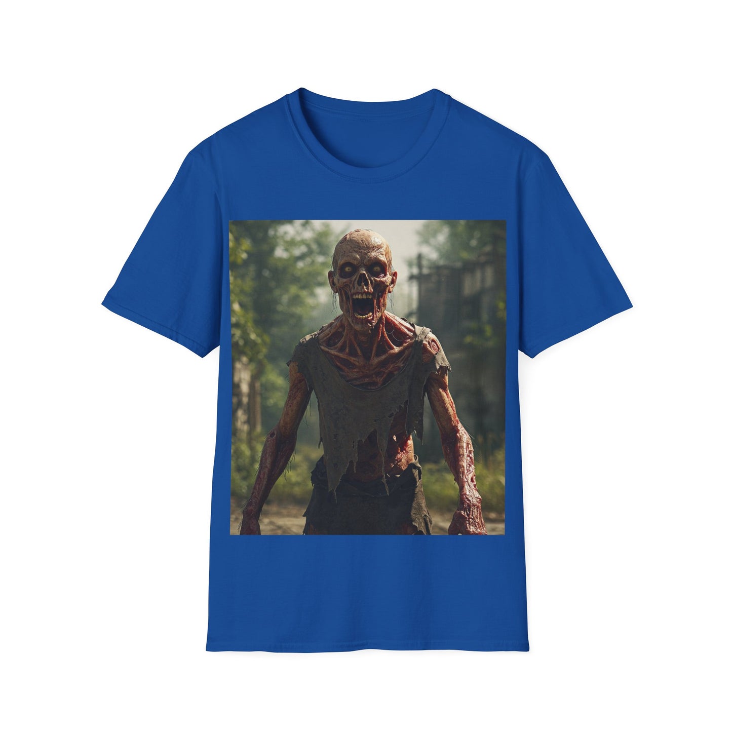 UK - Zombie Graphic Unisex Softstyle T-Shirt - Casual Horror Apparel