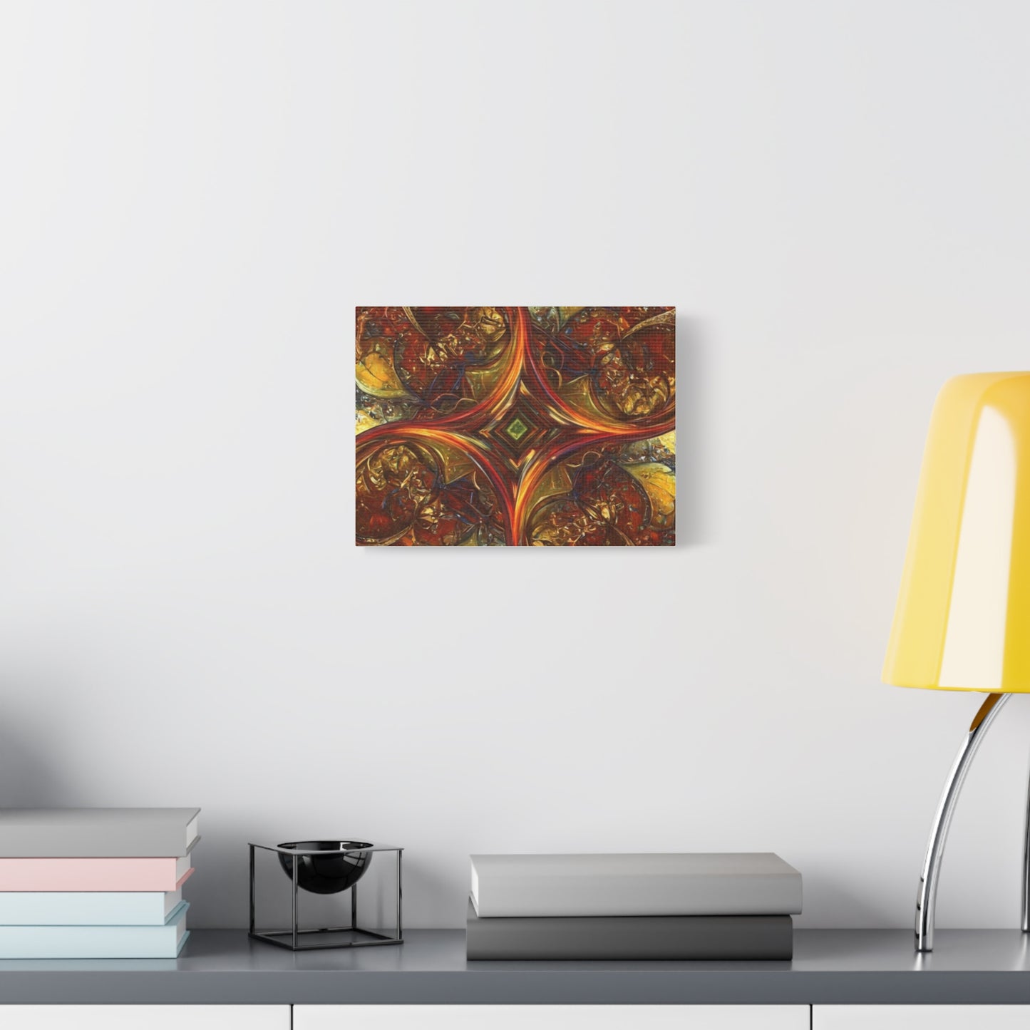 Abstract Art Matte Canvas Wall Decor - Vibrant Fractal Design, Colorful Home Accent