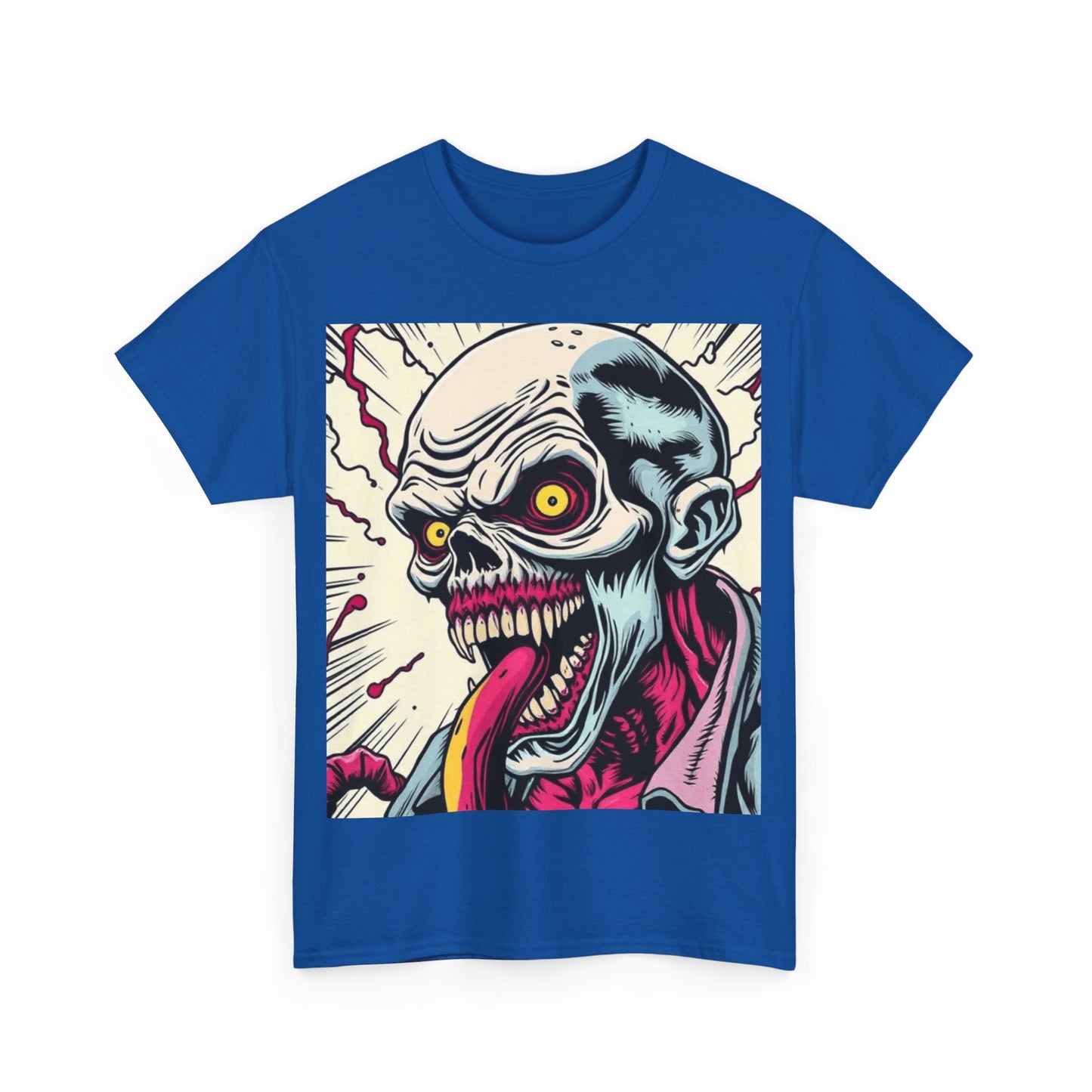 UK - Zombie Graphic Tee - Unisex Heavy Cotton T-Shirt for Halloween and Horror Fans
