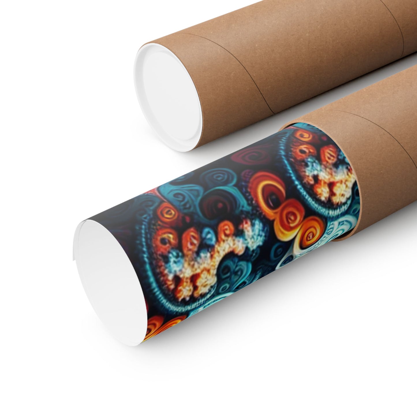 Vibrant Swirl Matte Vertical Poster - Decorative Art for Home & Office