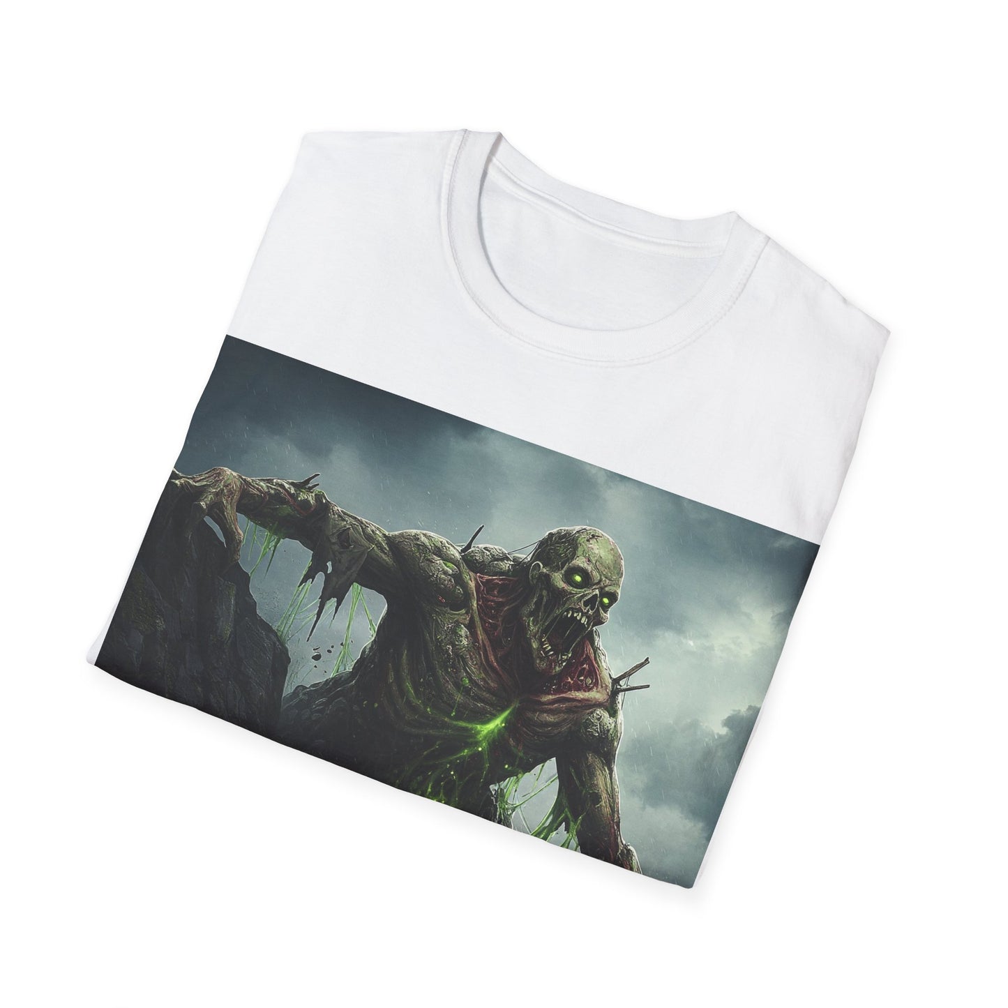 UK - Creepy Monster Unisex Softstyle T-Shirt - Perfect for Halloween and Horror Fans