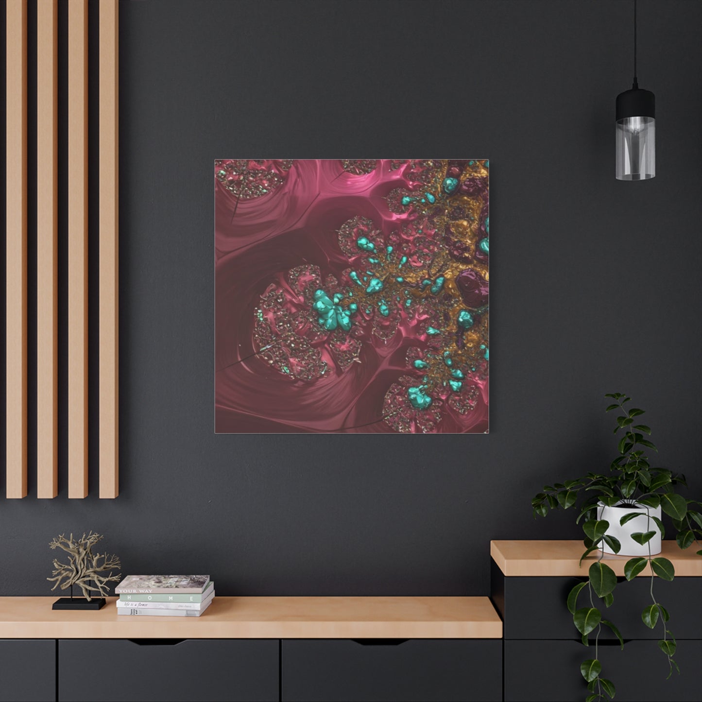 Abstract Art Canvas Print - Vibrant Fractal Design for Home Decor