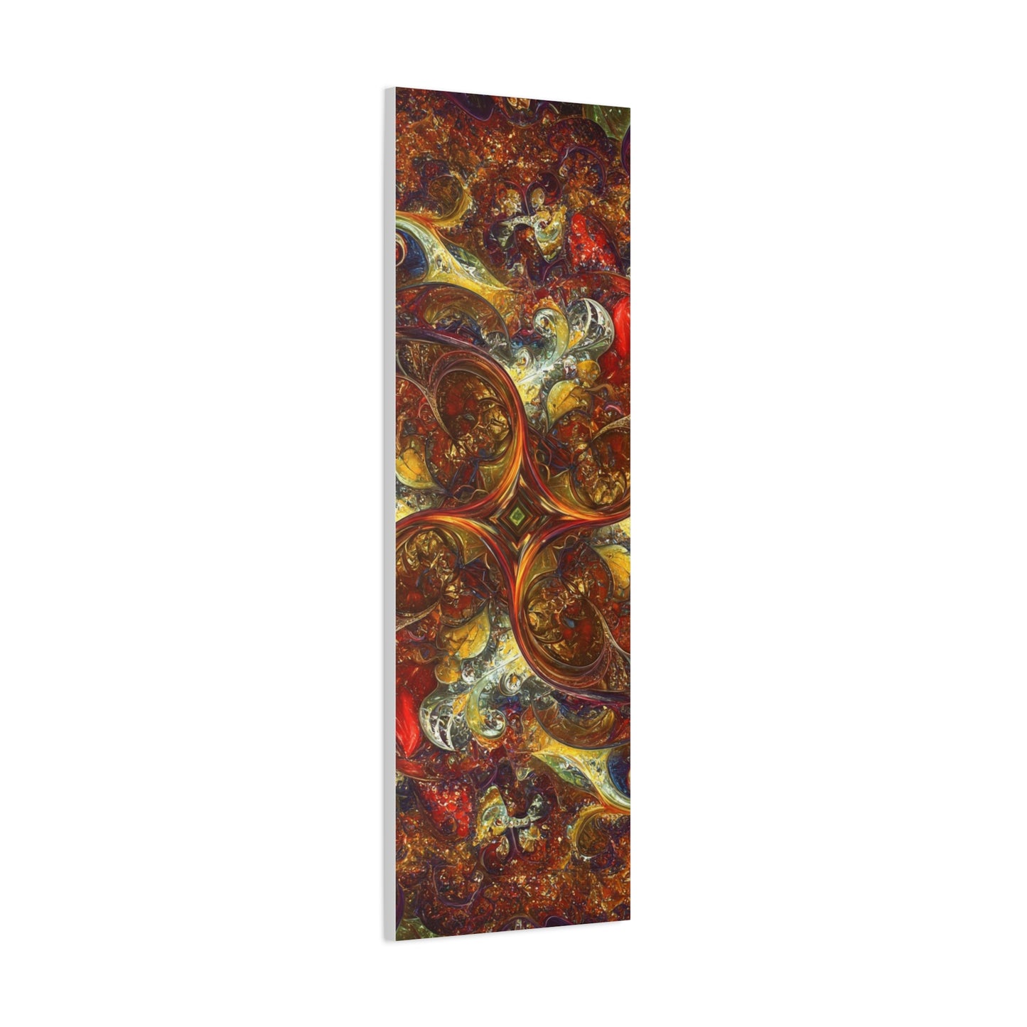 Abstract Art Matte Canvas Wall Decor - Vibrant Fractal Design, Colorful Home Accent