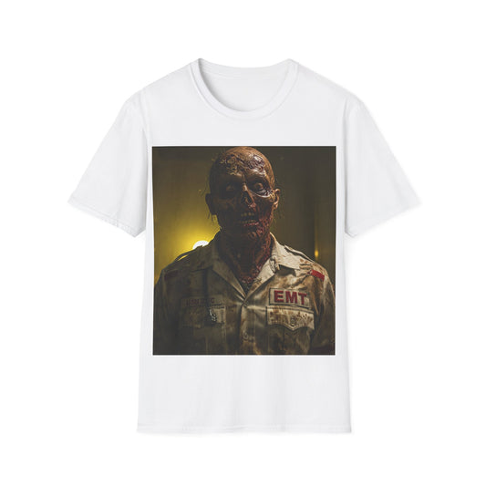 UK - Zombie EMT Unisex Softstyle T-Shirt - Horror Apparel for Halloween