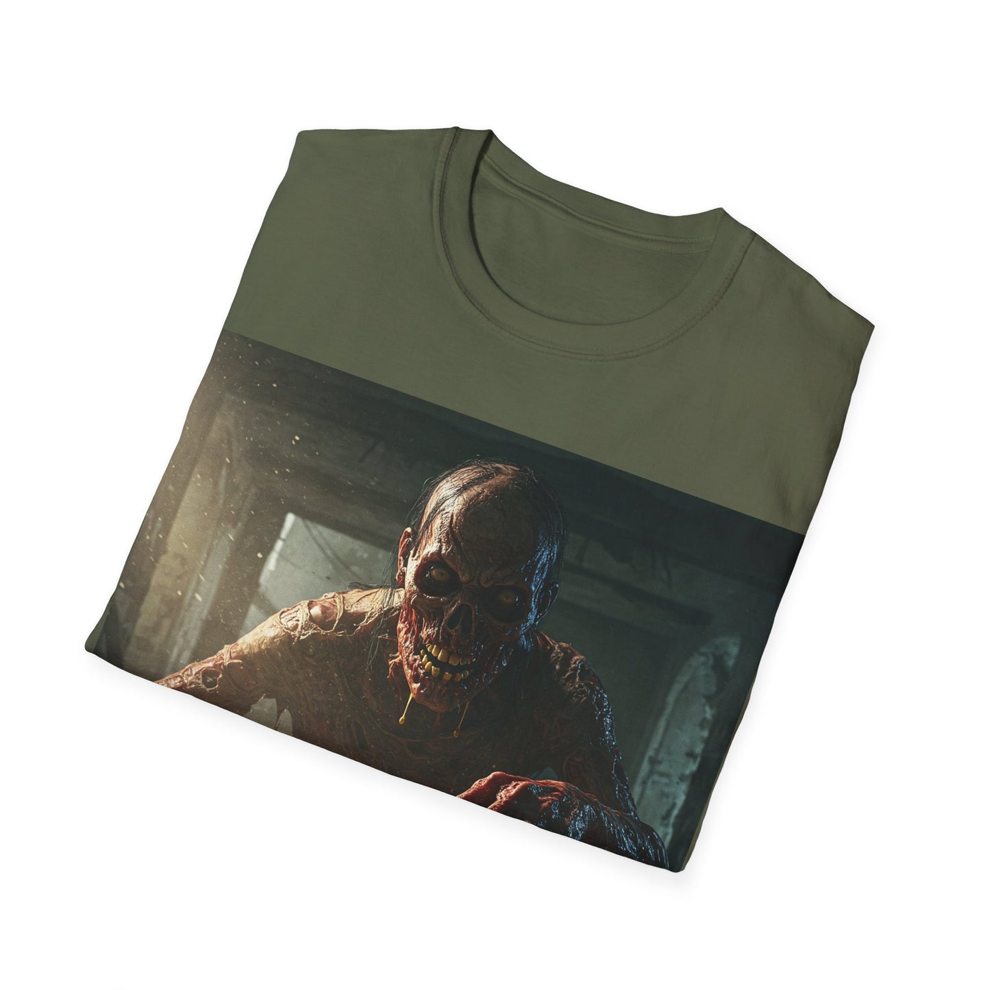 UK - Zombie Chess Apocalyptic Portrait Tee, bold, decaying zombie graphic