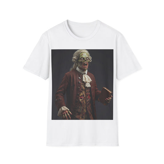 UK - Creepy Zombie Portrait Unisex Softstyle T-Shirt - Perfect for Halloween
