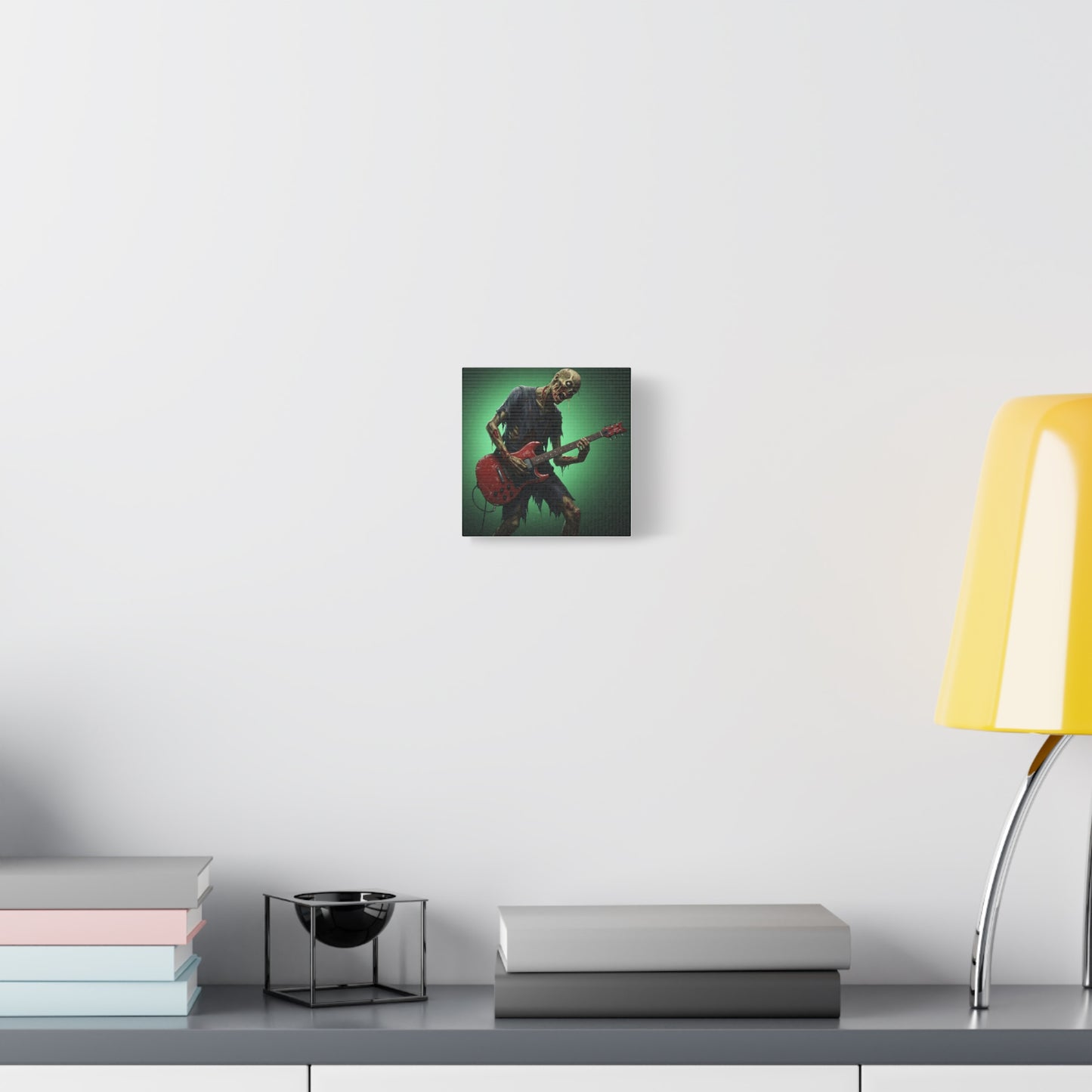 Zombie Rocker Canvas Wall Art - Edgy Decor for Music Lovers