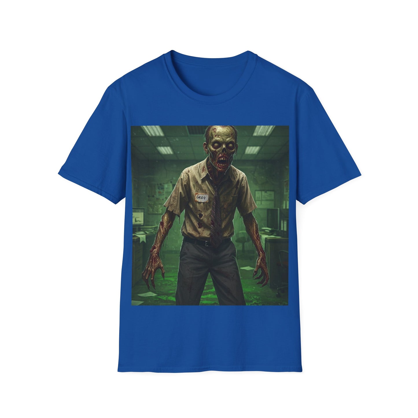 UK - Zombie Office Horror Unisex Softstyle T-Shirt