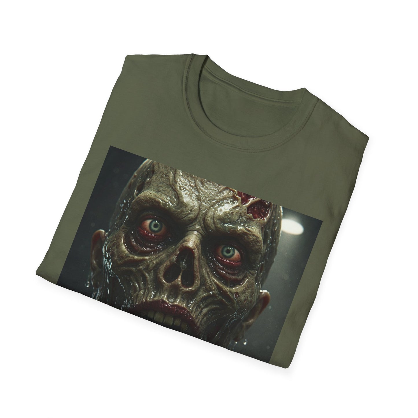 Apocalyptic Portrait Tee, bold, decaying zombie graphic