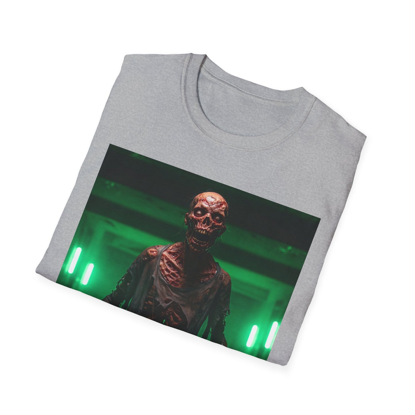 Apocalyptic Portrait Tee, bold, decaying zombie graphic