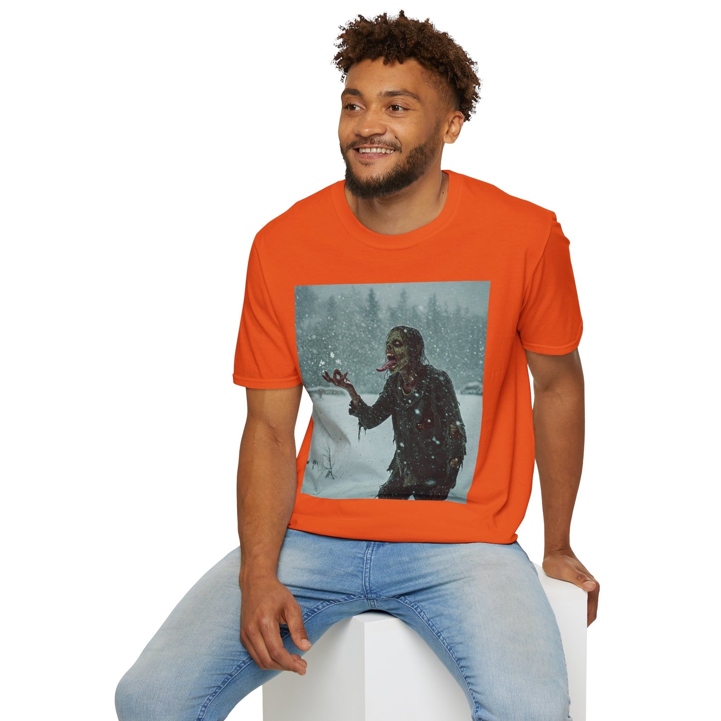 Chilling Horror Graphic Tee - Unisex Softstyle T-Shirt with Spooky Design