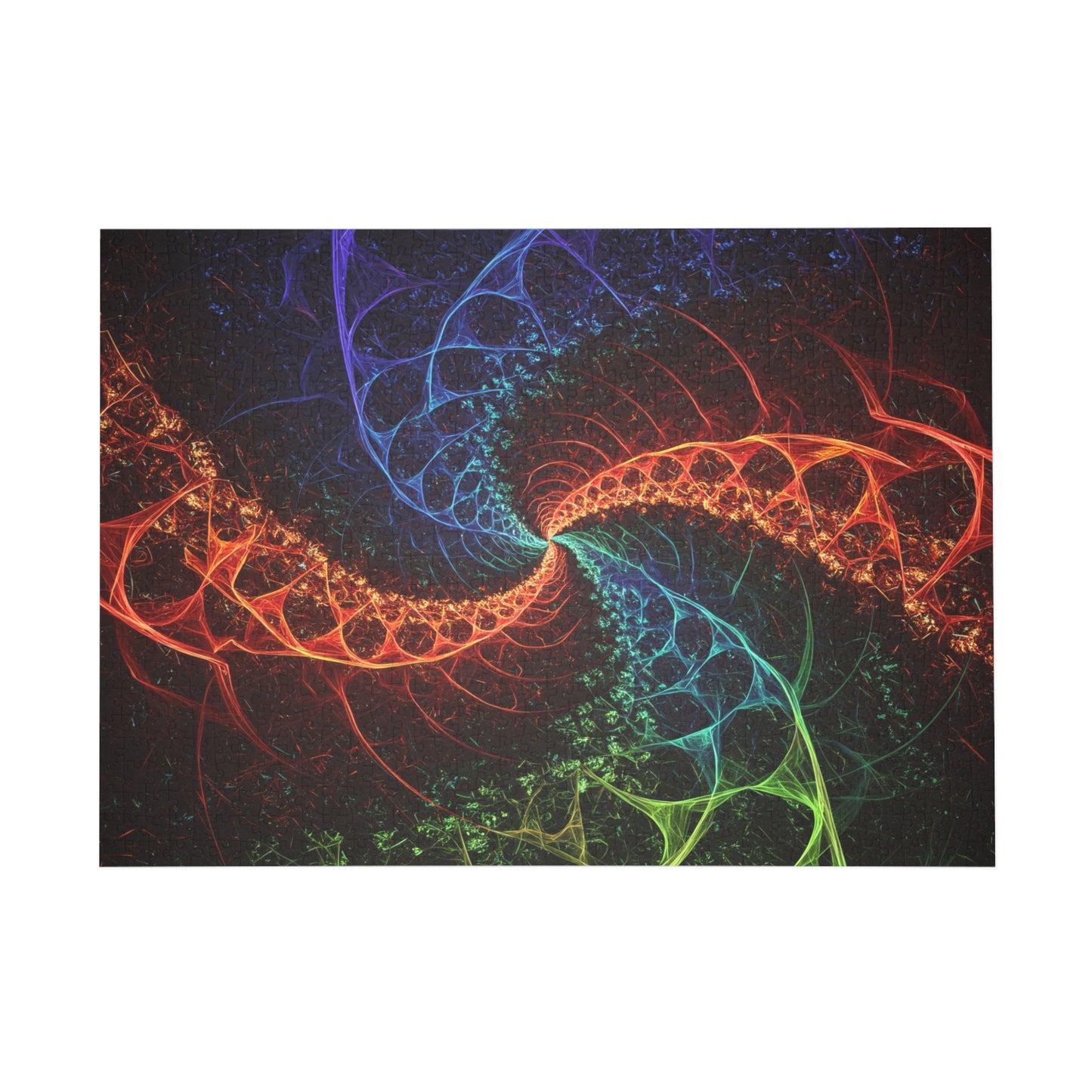 Colorful Fractal Puzzle - 96, 252, 500, 1000-Piece for Mindful Relaxation & Family Fun