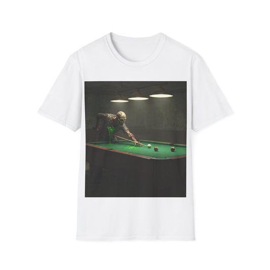 UK - Vintage Billiards Unisex Softstyle T-Shirt - Pool Table Design