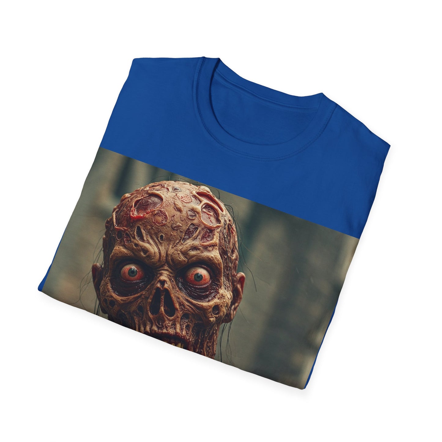 UK - Creepy Zombie Unisex Softstyle T-Shirt for Halloween Horror Fans