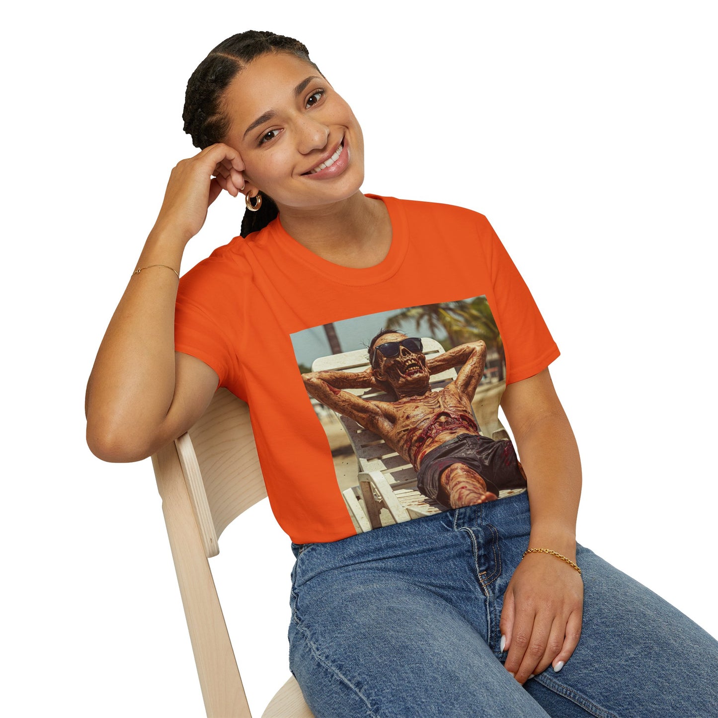 Chill Vibes Skeleton Graphic T-Shirt - Unisex Softstyle