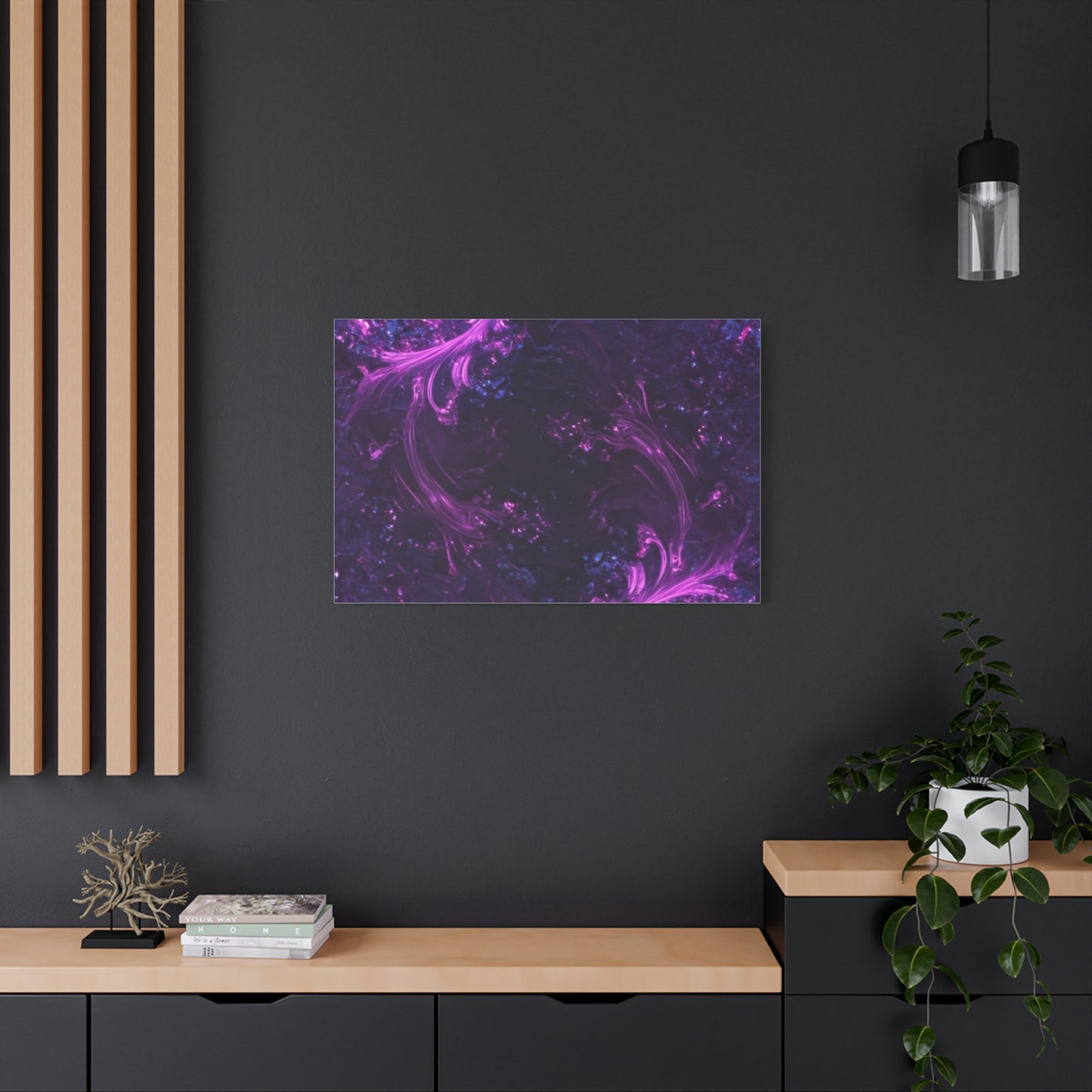 Abstract Purple Fractal Canvas Print - Artistic Wall Décor