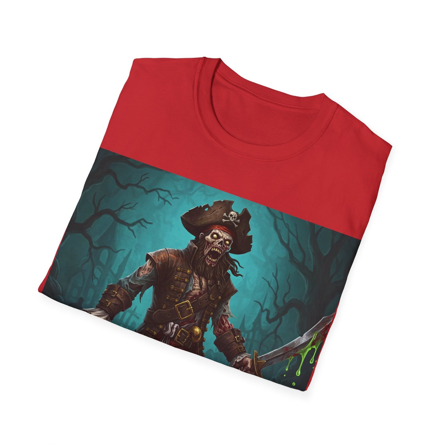 UK - Pirate Apocalyptic Portrait Tee, bold, decaying zombie graphic