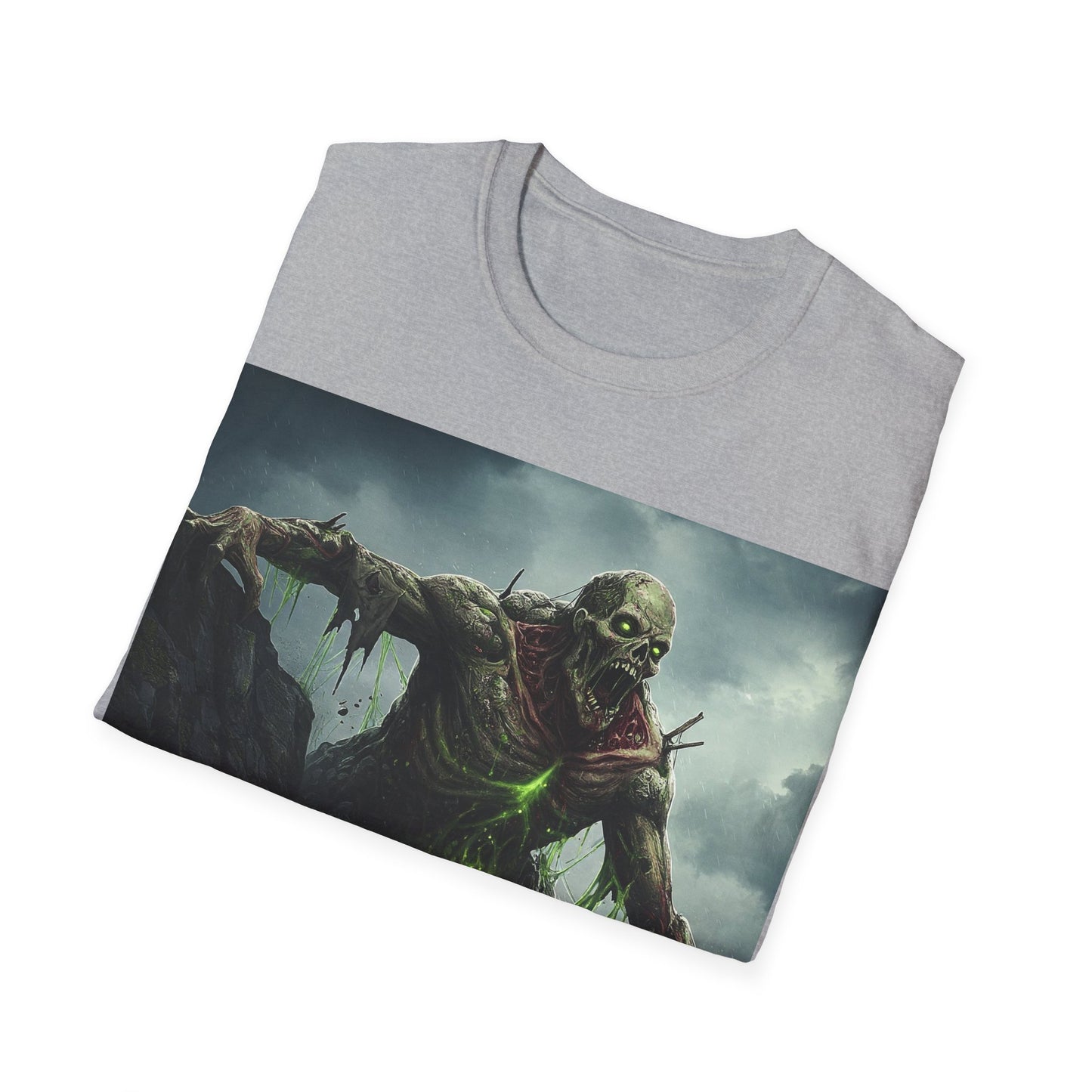 UK - Creepy Monster Unisex Softstyle T-Shirt - Perfect for Halloween and Horror Fans