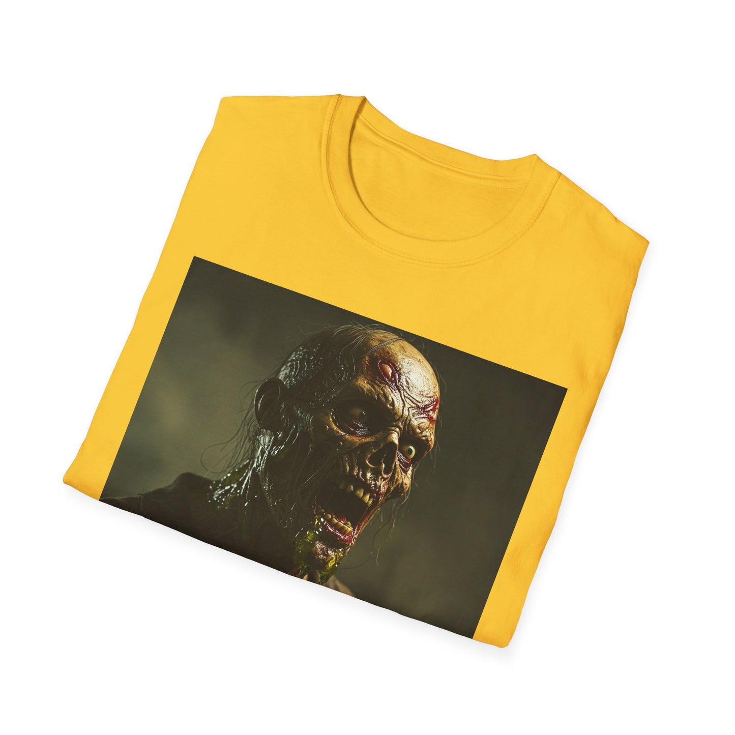 Apocalyptic Portrait Tee, bold, decaying zombie graphic