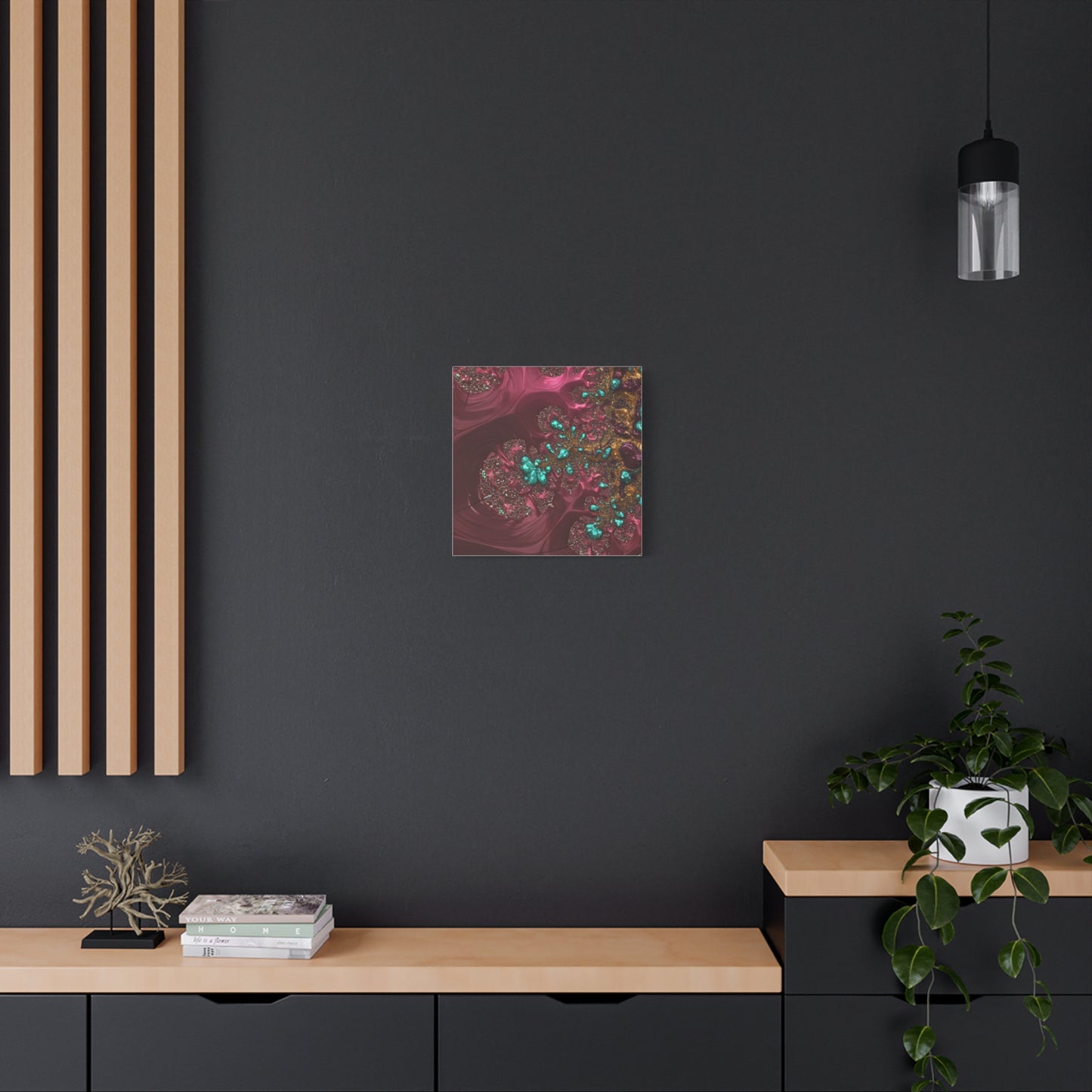 Abstract Art Canvas Print - Vibrant Fractal Design for Home Decor