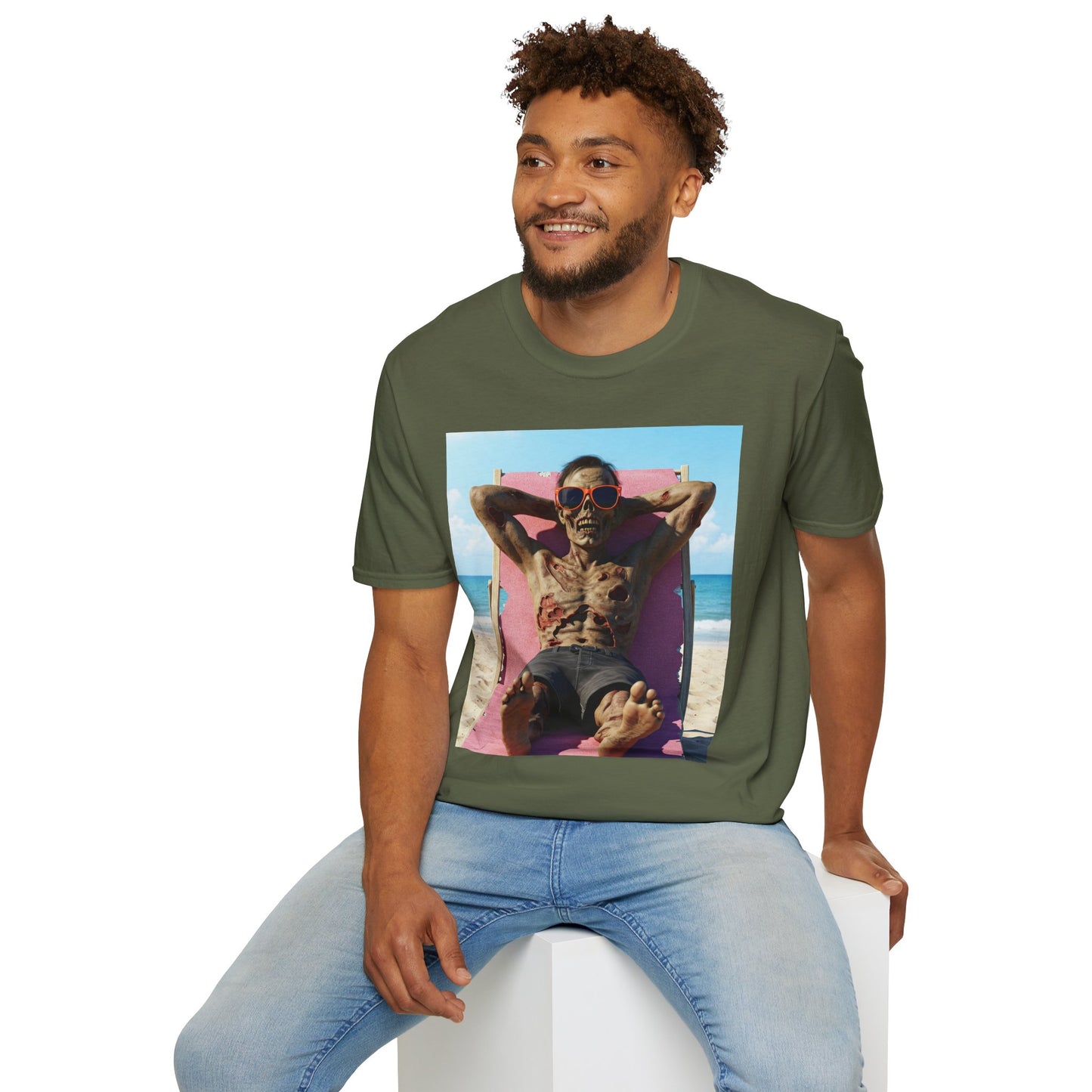 Beach Vibes Skeleton Unisex T-Shirt - Cool Summer Graphic Tee