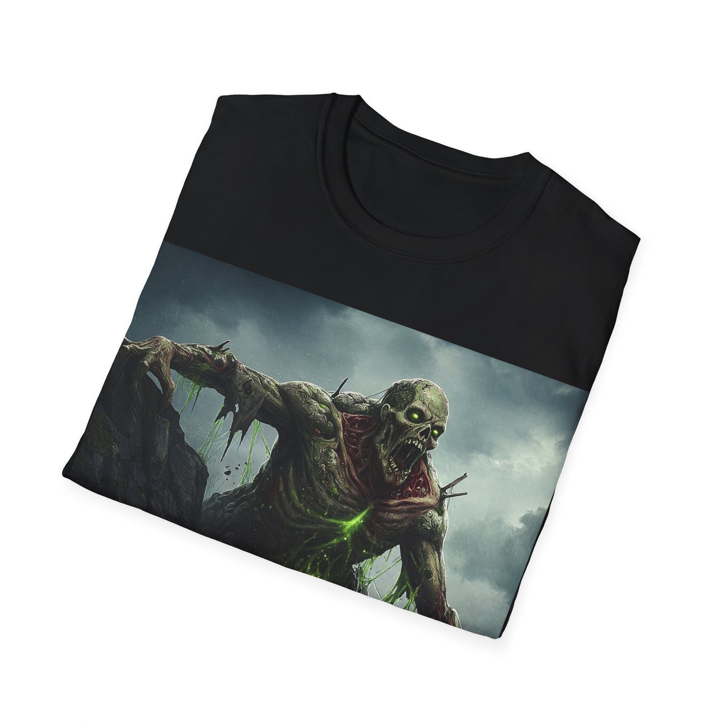 UK - Creepy Monster Unisex Softstyle T-Shirt - Perfect for Halloween and Horror Fans