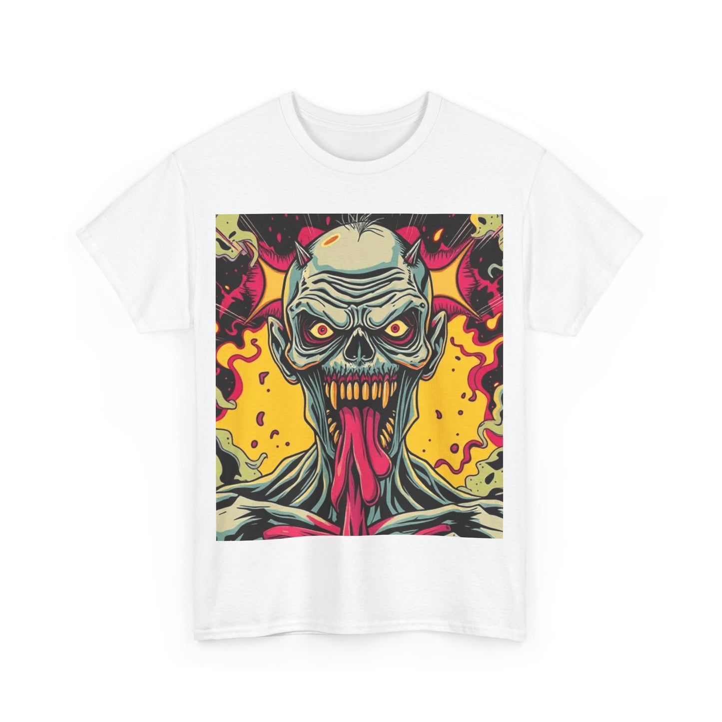 UK - Unisex Heavy Cotton Tee - Retro Horror Art Graphic Tee